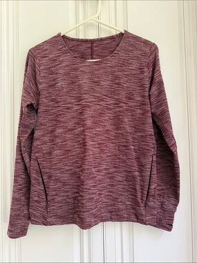 lululemon athletica Heathered Maroon Long Sleeve Top